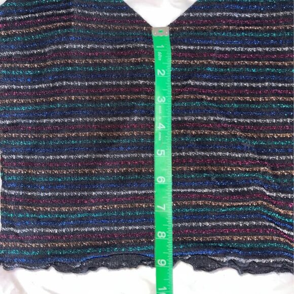 Forever 21 Sparkly Jewel Tone Striped Cropped Cami, Small - Picture 6 of 8
